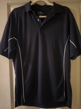 PGA TOUR Navy Polo with White Piping